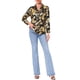 thumbnail image 2 of Camisas de botón para mujeres, blusa casual de cuello en V y manga larga, camisa de fiesta de moda con bolsillos L negra, 2 of 6