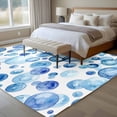 thumbnail image 4 of Blue Ocean Bubble Area Rugs 8'x10', Washable Small Throw Rugs for Living Room Patio, Watercolor Sea Bubble Summer Indoor Outdoor Rug Non-Slip Low Pile Carpet Runner Reversible Floor Mats, 4 of 8