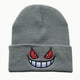thumbnail image 1 of Gorro de punto con bordado de ojos rojos y boca grande de dibujos animados, gorro cálido de lana para otoño e invierno., 1 of 6