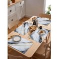 thumbnail image 4 of Placemats Set of 6, Cotton Linen Heat Table Mats Non-Slip Washable Gold Gray White Abstract Texture Placemat for Holiday Banquet Dining Kitchen Table Decor, 4 of 5
