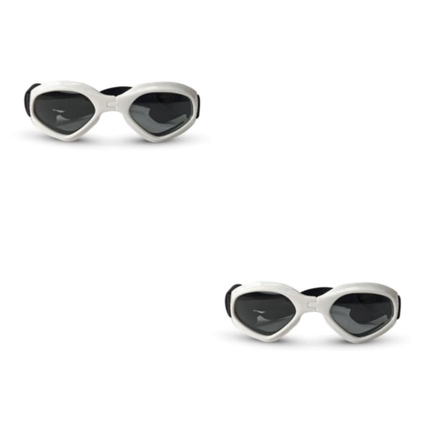 Methold 1 par de gafas de sol para mascotas, gafas de snowboard informales plegables, color blanco Blanco 2piezas