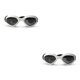 thumbnail image 1 of Methold 1 par de gafas de sol para mascotas, gafas de snowboard informales plegables, color blanco Blanco 2piezas, 1 of 6