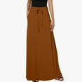 thumbnail image 2 of YanHoo Skirts for Women Maxi Length Drawstring Waist Long Skirts with Pocket Plus Size Casual Ankle Length Long Skirts, 2 of 9