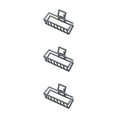 thumbnail image 2 of maskred Pinces de Mode Grand Style Simple à Portée de Main Style Simple Robuste Exquis Accessoires Barrettes pour Femmes Noir/rectangle 3Set, 2 of 6