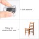 thumbnail image 4 of Protectores de piso para patas de silla Uxcell, tapas de cubierta para patas de silla de fieltro para pisos de madera 0.98"x0.98" 12Pcs, 4 of 7
