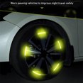 thumbnail image 3 of 20Pcs Car Wheel Hub Reflective Sticker 3D Stereo Tire Decorative Strips Night Warning Luminous Stickers, 3 of 8