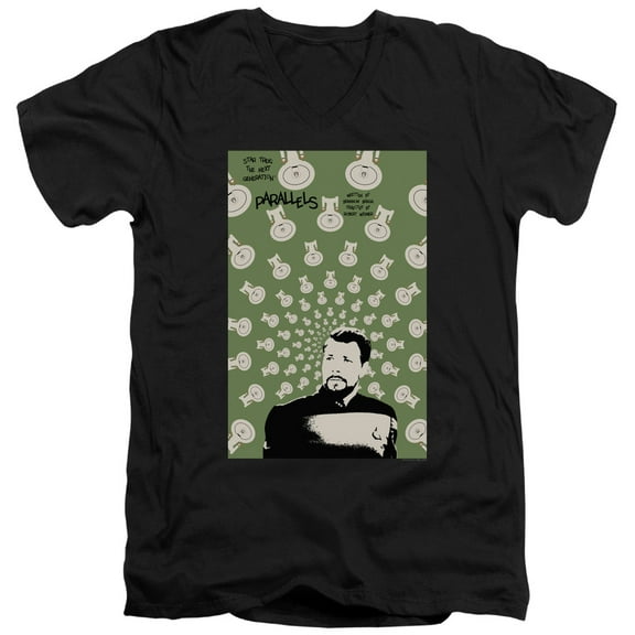 Star Trek - Tng Season 7 Episode 11 - Slim Fit V Neck Shirt - XX-Large