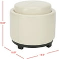 thumbnail image 2 of SAFAVIEH Chelsea Round Tray Ottoman Flat Cream, 2 of 3