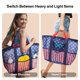 thumbnail image 5 of Bolsa de Playa de Malla en Color F con 9 Bolsillos para Mujer con Diseño de Bandera Americana, 5 of 9