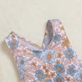 thumbnail image 4 of Toddler Girls One Piece Swimsuits Cute Bathing Suit Summer Kids Floral Prints Backless Bikini Beach Swim Suit Girls' Swimwear Blue Size 2-3 Years, 4 of 6