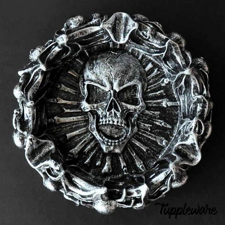 Gothic Skull Rolling Tray Mold Viper And Skull Resin Tray Mold Snake  Silicone Tray Molds For Epoxy Resin Skull Coaster Plate Molds Geode Molds  For Resin Molds Diy Crafts Jewelry Holder Home
