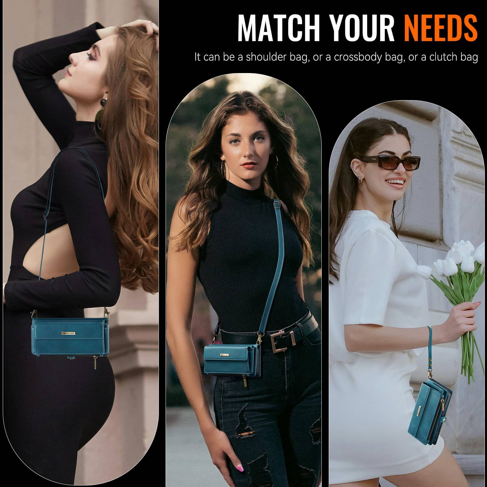 For Samsung Galaxy S25 Ultra Wallet Case, RFID Blocking PU Leather Case Women Men Kickstand flip Cover Wrist Strap Zipper Credit Card Holder Slot