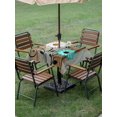 thumbnail image 4 of Outdoor Tablecloth with Umbrella Hole for Patio/Picnic/Party/Camping, Brown Grey Daisy Farmhouse Waterproof Table Cloth Square Cover Washable, Country Vintage Floral (60"x 60"), 4 of 9
