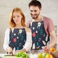 thumbnail image 3 of Pioneer Flower Floral Print Pattern Apron-Garden Aprons for Women with Pockets-Cotton Linen Waterproof Kitchen Cooking Gardening Aprons Adjustable for Kitchen,Cooking,BBQ and Salon 33x27 Inch, 3 of 7