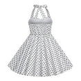 thumbnail image 5 of Pinup Dresses for Girls 50s Pin up Dress Girls Retro Dress 1950s Vintage Dress Kids A line Party 50's Polka Dot Dresss, 5 of 5