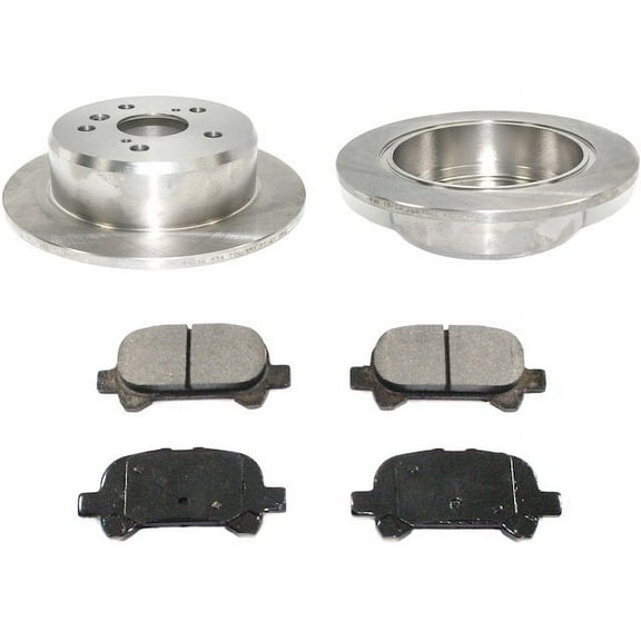 Rear Brake Pad and Rotor Kit - Compatible with 2000 - 2001 Toyota Camry