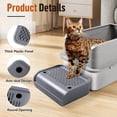 thumbnail image 6 of Cat Litter Box Step Ramp with Filter Function for Self-Cleaning Litter Box, Easy to Clean Stool for Kitten & Elderly Cats, 6 of 7