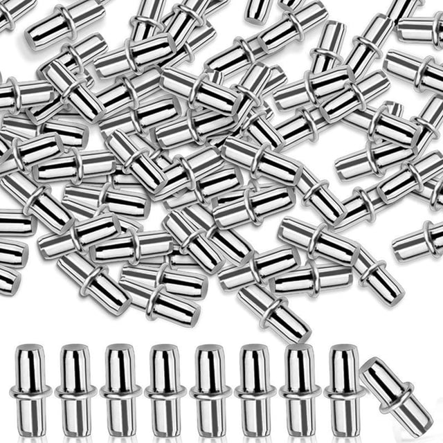 veasfak 50Pcs Shelf Pegs Replacement Durable Shelf Pins for Bookcase Cabinet Kitchen