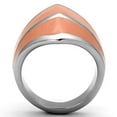 thumbnail image 3 of High polished (no plating) Stainless Steel Ring with Epoxy in Orange for Women Orange Stone Color Style TK822 Size 9, 3 of 4