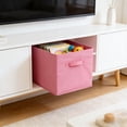 thumbnail image 6 of Simple Houseware Foldable Storage Bin, Cube Organizer Storage Bins with Handles, for Organizing Pantry, Closet, Shelf, Nursery, Playroom, Toy Box, Cubby, 10.6" x 10.6" x11", 6 of 6