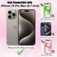 thumbnail image 3 of for iPhone 15 Pro Max Case Glitter Magnetic Compatible with MagSafe Full Camera Lens Protection Luxury Plating Cute Bling Clear Shockproof Slim Phone Case for Women Girls, Pink, 3 of 14