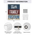 thumbnail image 2 of 4th of July RV Awning Sun Shade Screen 9'X7' USA Flag Blue Wood Mesh Sunscreen Faith FamilFreedom Awning Shade Screen with Zipper UV Blocker Completed Kits Outdoor Canopy for RV Motorhome Camper, 2 of 7