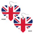 thumbnail image 2 of Heart Earrings Union Jack Dangling Heart Drop Earrings For Women Love Dangle Earrings Gift, 2 of 6