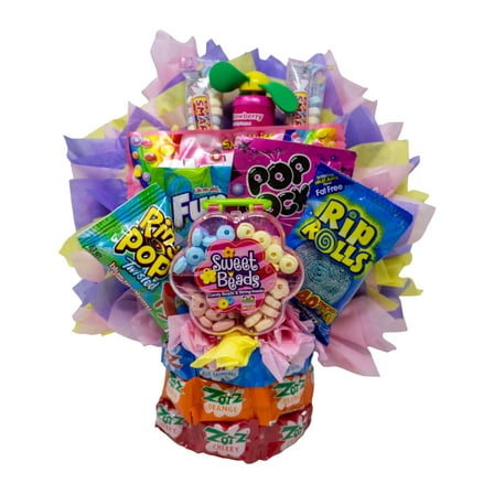Super Cute Candy Bouquet for Girls Creatively Crafted with Name Brand Candies | Birthday, Get Well Soon, Thinking of You