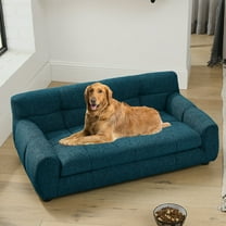 Jakoola 38" Large Pet Bed Couch, Big Dog Sofa for Medium and Large Dogs, 28.5" Seat Width, Blue