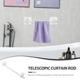 thumbnail image 2 of 1 Ensemble de Tringle Télescopique pour Rideaux Support de Tringle à Rideaux Barre de Rideau Fournitures de Salle de Bain, 2 of 8