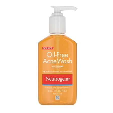 Neutrogena Oil-Free Acne Liquid Facial Cleanser, Oily Skin, 6 fl oz