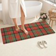 thumbnail image 4 of Red Green Checkerboard Checkered Pattern Bathroom Rugs Mat,Non Slip Microfiber Bathroom Rug,Rubber Backing,Soft Bathroom Mats for Bathroom Floor,Tub and Shower,60x24in(150x60cm), 4 of 5