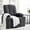 Dark Grey, variant on GAOHAPY 360° Swivel Rocker Recliner, 3-Position Manual Fabric Chair, 30° Rocking with Cup Holders & Side Storage, Single Recliner Sofa for Small Spaces, Black