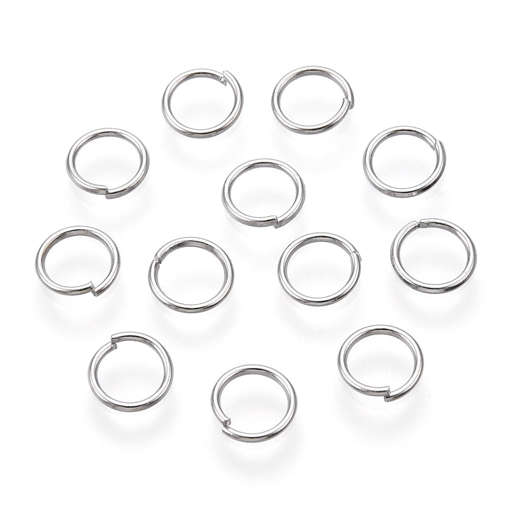Iron Brass Open Jump Ring Round Platinum 21 Gauge 6x0.7mm Inner Diameter: 4.5mm 20000pcs/1000g