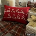 thumbnail image 2 of Holiday Lumbar Pillow Cover, 12" x 18" Red Silk Pillowcase, Contemporary Letters And Words Falala Pillows, Christmas Oblong Pillow Cover For Sofa Couch, Hotels, Living Room, Bed Room - Falala, 2 of 10