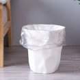 thumbnail image 4 of Lindbes Home Office Small/Large Size Plastic Trash Can Living Room Garbage bin Trash can Bedroom Rugate Garbage Bin Waste Container White 24.5*25cm, 4 of 9