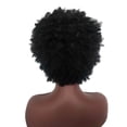 thumbnail image 3 of Black Short Wave Wig - High Temperature Silk, Rose Inner Net, 10cm Length - for Daily Wear & Cosplay, 3 of 7