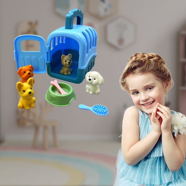 Aodebiao Maison de Poupée Château, Maisonnette de Poupée avec Poupée et Mobilier, Ensemble de Jeu de Maison de Poupée de Rêve Jouets Roses, Construction Robuste, Facile à Déplacer, Jouet Cadeau Idéal