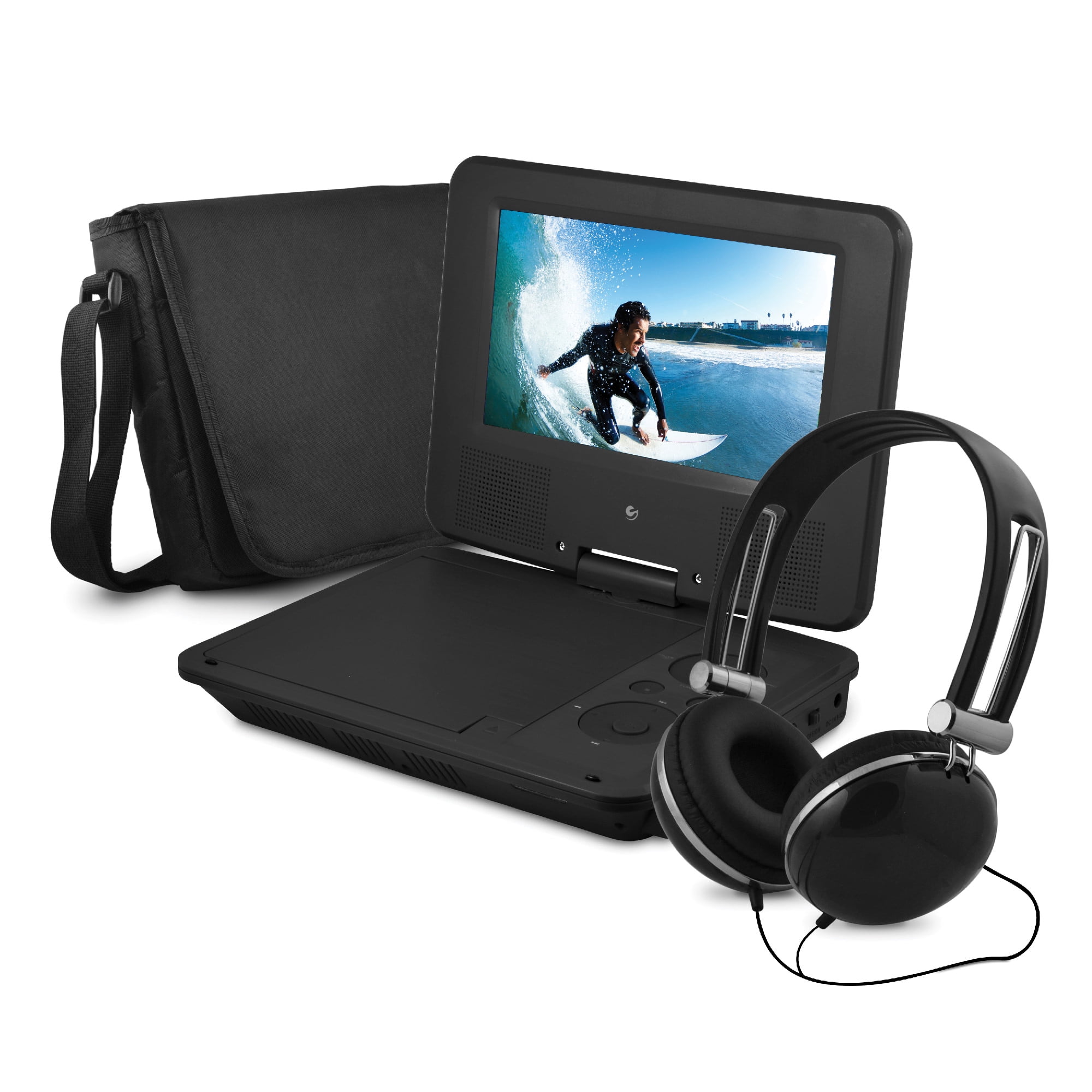 Onn ONB15AV206E 9" Portable Dvd Player With Matching Headphones & Bag