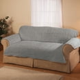 thumbnail image 2 of Bradley Sherpa Sofa Protector - Slipcover Gray - by OakRidge, 2 of 4
