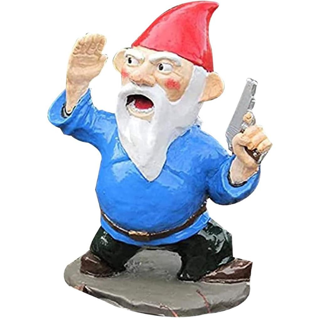 DTOWER Funny Garden Statue Resin Cartoon War Sculpture Gift Novelty