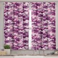 thumbnail image 2 of Ambesonne Abstract Valance & Curtain, Army Camouflage Patterns, 55"x24", Plum Pale Pink Mauve, 2 of 7