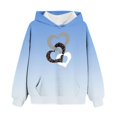 thumbnail image 2 of Bnwani Hoodies for Girls Crew Neck Long Sleeve Pockets Short Sweatshirt Valentine'S Day Hearts Graphic Printed Tops Pullover, 2 of 3