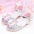 thumbnail image 2 of Gubotare Toddler High Heels Girls Dress Shoes Comfort Low Heel Outdoor Dress Party Shoes (Silver,Little Kids 13), 2 of 5