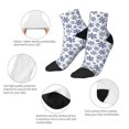 thumbnail image 5 of Naloa Dark Blue Snowflakes Ankle Socks for Women Non Slip Socks No Show Socks Classic Low Cut Casual Socks Casual Socks, 5 of 7