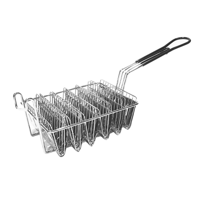 Soporte para Taco Cateissary Taco Deep Shell Freidora Cesta frita Contenedor Cocina y Comedor 6 conchas