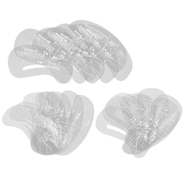 24 piezas/juego de plantillas transparentes reutilizables para cejas, plantillas de maquillaje para tatuajes de cejas, herramientas 24 piezas