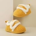 thumbnail image 4 of Toddler Girl Boots,Winter Girls Boots Indoor Slippers Warm Lined Shoes for Babies Toddlers Soft Sole Cozy Home Floor Footwear with Easy On Design,Toddler Snow Boots,Yellow,2.5-3 Years, 4 of 5