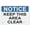 Warning Sign 4, variant on kasbes Metal Hanging Plate Horizontal KEEP THIS AREA CLEAR, Waterproof, Fade and Scratch Resistant, safety signs, equipment Warning signs, etc - NOTICE SIGN Style 20x30cm