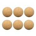 thumbnail image 1 of 6 Pieces Table Football Cork Desktop Soccer Tabletop Game 36mm Wood Foosball, 1 of 7